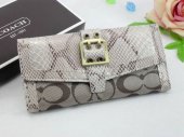 Poppy Wallets 2249-Silver Snakeskin and Sandy Cloth with Gold Cl