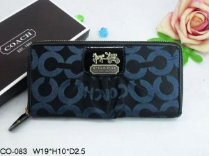 Madison Wallets 2109-Black with Blue C Logo and Black Leather