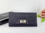 Coach Wallets 2730-All Dark Purple Leather and Metal Button
