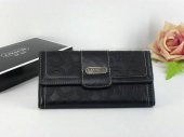 Coach Wallets 2740-All Black and Gold Coach Brand with "C" Logo