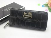 Madison Wallets 2083-Gold Coach Brand and Black Leopard Leather