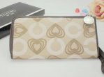 Coach Wallets 2797-White with Chocolate Leather and Heart-shaped