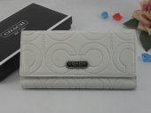 Coach Wallets 2750-All White Leather and Inserted "C" Logo