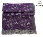 Coach Scarf 4015-Purple Cotton and Coach Brand