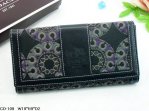 Coach Wallets 2708-Flower "C" Logo and Indigo with Black Leather