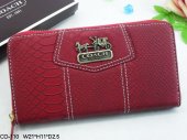 Madison Wallets 2030-All Red Varvity Leather with Gold Coach Bra