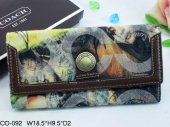 Waverly Wallets 2532-Silver Button and Corlorful with Chocolate