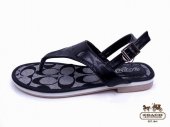 Coach Sandals 4708-Grey and Black "C" Logo with Belt