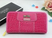 Madison Wallets 2078-All Pink Serpentinite and Gold Coach Brand