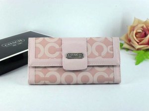 Coach Wallets 2739-All Pink and Gold Coach Brand with Light Whit