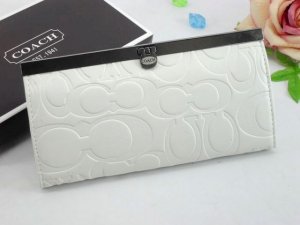 Poppy Wallets 2205-All White Leather and Silver Button
