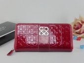Coach Wallets 2749-All Dark Red Leather with Tetracyclic "C" Log