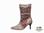 Coach Boots 4230-Sandy and Gold Coach Brand with Silver Leather