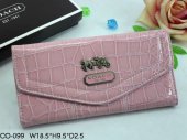 Coach Wallets 2695-All Pink Snakeskin and Gold Coach Brand