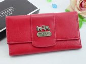 Chelsea Wallets 1912-All Red Leather with Gold Coach Brand