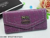 Coach Wallets 2692-All Voilet Snakeskin and Gold Coach Brand