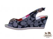 Coach Wedges 4932-Colorful and Grey with Black C Logo