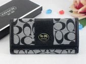 Sutton Wallets 2408-Gold Coach Brand and Grey Cloth with Black L