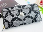 Waverly Wallets 2524-Silver Button and Grey with Embedded Line "