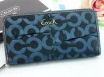 Coach Wallets 2649-Black and Blue "C" Logo with Black Leather