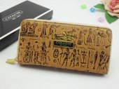 Coach Wallets 2779-Gold Coach Brand and Ancient Egypt Pattern wi