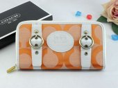 Coach Wallets 2765-Orange and Strong "C" Logo with two White Lea