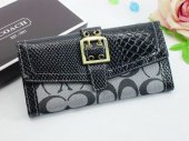 Poppy Wallets 2252-Silver Snakeskin and Grey Cloth with Gold Cla