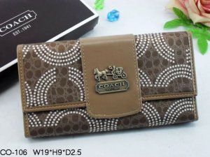 Chelsea Wallets 1936-Snakeskin Leather and Gold Coach Brand