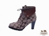 Coach Ankle Boots 4106-Sandy and Chestnut Half Moon "C" with Bro
