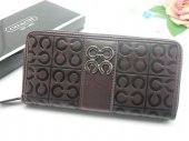 Coach Wallets 2788-Chocolate Leather and Retraction "C" Logo