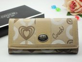 Sutton Wallets 2423-Heart-shaped Icon and Tan with Black Coach B
