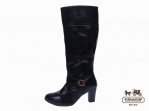 Coach Boots 4254-Coach Brand with All Black Leather