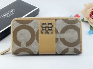 Coach Wallets 2756-Sandy and Metal Logo with Yellow Leather