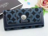 Waverly Wallets 2527-Silver Button and Black with Dark Blue Leat