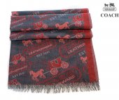 Coach Scarf 4011-Gray Cotton and Coach Brand