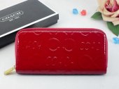 Coach Wallets 2611-All Red Leather with Inlaid "C" Logo