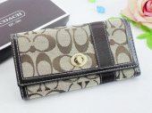 Poppy Wallets 2264-Gold Button and Sandy with Black Leather