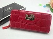 Madison Wallets 2081-Gold Coach Brand and Red Leopard Leather