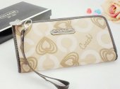 Coach Wallets 2796-Heart-shaped Pattern and White with Chocolate