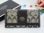 Sutton Wallets 2407-Gold Coach Brand and Sandy Cloth with Chocol