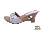 Coach Wedges 4945-White and Wood Bottom