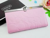 Poppy Wallets 2201-All Pink Leather and Silver Button