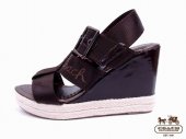 Coach Wedges 4919-Coach Brand and Chocolate
