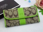 Poppy Wallets 2207-Half Moon "C" Logo and Sandy Cloth with Green
