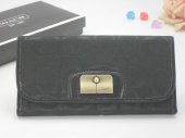 Poppy Wallets 2322-Indigo and Gold Metal Button with Black Leath