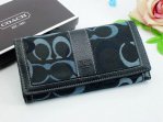 Poppy Wallets 2228-Black Belt in Middle with Indigo Cloth