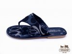 Coach Sandals 4707-Coach Brand and Cyan with Half Moon "C" Logo
