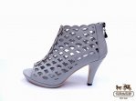 Coach Heel Sandals 4503-Gray Leather