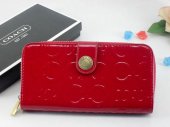 Waverly Wallets 2509-All Red Leather and Heaved "C" Logo