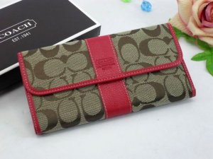 Poppy Wallets 2209-Half Moon "C" Logo and Sandy Cloth with Red L